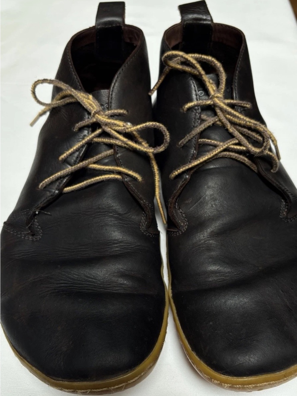 Vivobarefoot Men EU 45 Brown Barefoot Chukka Boots Minimalist Lace Up US 11.5